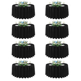 Sancua 90-Inch Round Tablecloth Black, 8-pack for large events with clean presentation