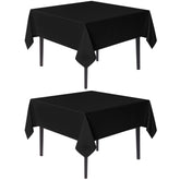 Sancua black square tablecloth 54x54 on dining table for stylish meals
