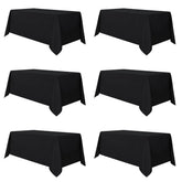 Sancua black tablecloth on dining table with full 30-inch drop for elegant coverage