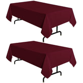 Sancua burgundy tablecloth on a dining table adds elegance and spill protection