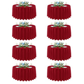 Sancua Christmas Red 90in round tablecloth showing festive style for weddings and banquets