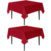 Sancua Christmas Red Square Tablecloth 60x60 — festive cover for square holiday tables.