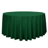 Sancua round tablecloth 120-inch hunter green shows water-resistant protection for spills.