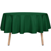 Sancua 60-inch round tablecloth showing water resistant spill protection on a dining table