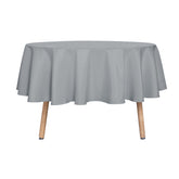 Sancua round tablecloth 60in silver grey on table adds elegant protection