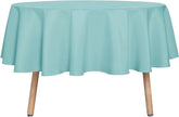 Sancua 60 inch turquoise round tablecloth provides water resistant protection