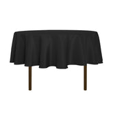 Sancua round tablecloth in black fabric texture showing durable surface.