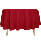 Sancua round tablecloth 90-inch red drape for gatherings and celebrations