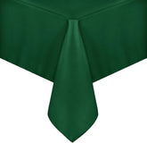 Sancua square tablecloth 54x54 inches in hunter green on a dining table showing protection and decoration