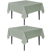 Sancua square tablecloth 54x54 in spreads smoothly, sage green, ideal for daily meals