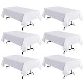 Sancua white tablecloth 60x102 for dining tables, easy cleanup and elegant presentation.
