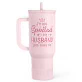SANDJEST 40oz insulated tumbler with handle for active, on-the-go hydration