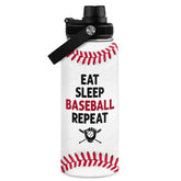 SANDJEST baseball water bottle 32oz with cap, designed for secure on-the-go hydration.