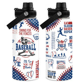 SANDJEST baseball water bottle 32oz with sport-ready design for on-the-go hydration.