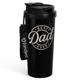 SANDJEST Dad Tumbler front view with durable stainless steel finish for on-the-go drinking.