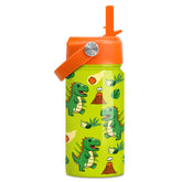 SANDJEST Dinosaur water bottle with straw lid for easy hydration at school