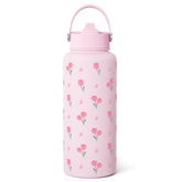 SANDJEST Floral 32oz bottle front view showcases tulip design for daily hydration.