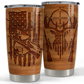 SANDJEST Hunting Tumbler with lid for spill-free travel and hot beverages