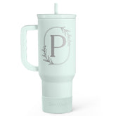 SandJest monogrammed tumbler 40oz with handle for stylish on-the-go hydration