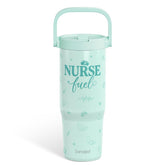 SANDJEST Nurse Fuel 30oz stainless steel tumbler for hot or cold drinks.