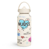 SANDJEST nurse water bottle 32oz ready for on the go hydration during shifts.