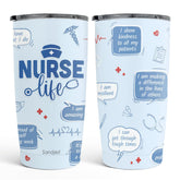SANDJEST Nurses Tumbler with a stainless steel body, built for durable daily use.