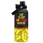 Sandjest softball gift bottle 32oz backpack-fit keeps you hydrated on the go.