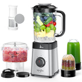 Sangcon 5-in-1 blender base in stainless steel, durable and stylish for daily use.