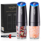 Sangcon Gravity electric grinder set on kitchen counter for everyday seasoning.