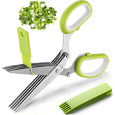 SASACIA 5-blade herb scissors top view for fast, even chopping.