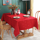SASTYBALE Christmas tablecloth with trees pattern enhances festive dining ambiance.