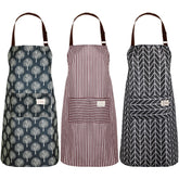 SATINIOR 3-piece apron pack showing three color options and design versatility for your kitchen tasks
