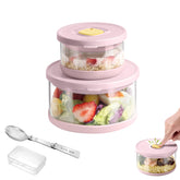 SAYAPE 1000ml glass lunch container with airtight lid ideal for meal prep and fresh salads.