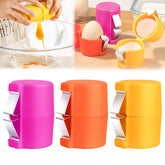 SBMKK egg-shell opener demonstrating quick raw egg cracking with minimal mess.