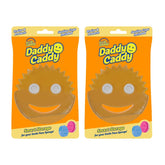 Scrub Daddy Daddy Caddy kitchen sink holder keeps sponges organized and dry after use.