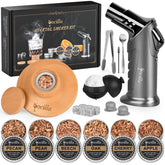 Secilla Cocktail Smoker Kit with wood chips flavors for rich smoky notes.