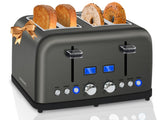 SEEDEEM 4-slice toaster with digital display for precise timing
