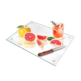 Seelenruhe tempered glass cutting board top view for precise, mess-free prep.