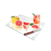 Seelenruhe tempered glass cutting board top view shows precise prep and clarity