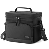 Seeseven insulated lunch bag in black with 9L capacity for daily meals.