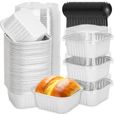 Selizo 60-pack mini square pans with lids for easy transport.