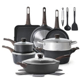 Sensarte 20pc nonstick frying pans deliver even heat and easy cleanup.