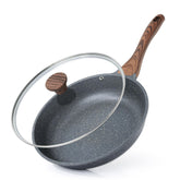SENSARTE 8-inch nonstick pan with lid for quick omelets and easy release.