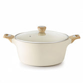 SENSARTE ceramic nonstick stock pot with lid for effortless simmering