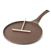 Sensarte crepe pan 12-inch top view showing spacious surface for even heat distribution.