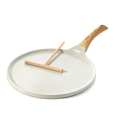 SENSARTE 12-inch crepe pan with ceramic coating for easy release and low-oil cooking
