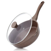 SENSARTE 10-inch nonstick pan with lid for quick, even cooking.