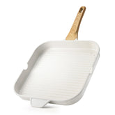 SENSARTE nonstick ceramic grill pan with square design for easy cooking and cleanup.