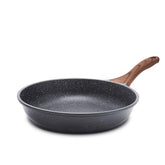 SENSARTE nonstick pan with woodgrain handle for a comfortable, cool-touch grip