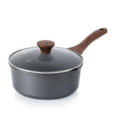 SENSARTE nonstick sauce pan with lid showing 3 qt capacity for quick family meals